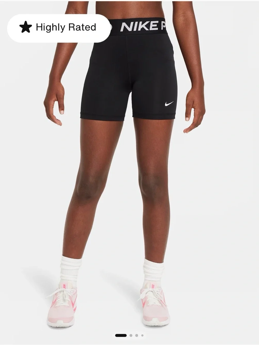 Nike Black High-Waist Logo Bike Shorts
